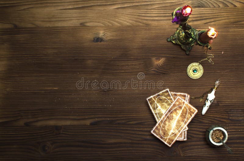 De kaarten van het tarot stock foto's De kaarten van het tarot stock foto's