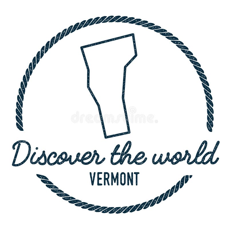 De Kaartoverzicht van Vermont De wijnoogst ontdekt de Wereld royalty-vrije illustratie De Kaartoverzicht van Vermont De wijnoogst ontdekt de Wereld royalty-vrije illustratie