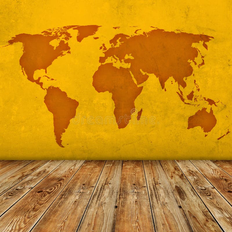 De kaartruimte van de Grungewereld stock foto De kaartruimte van de Grungewereld stock foto