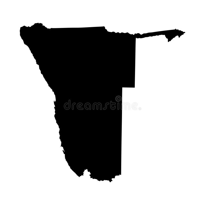 De kaartsilhouet van Namibië vector illustratie De kaartsilhouet van Namibië vector illustratie