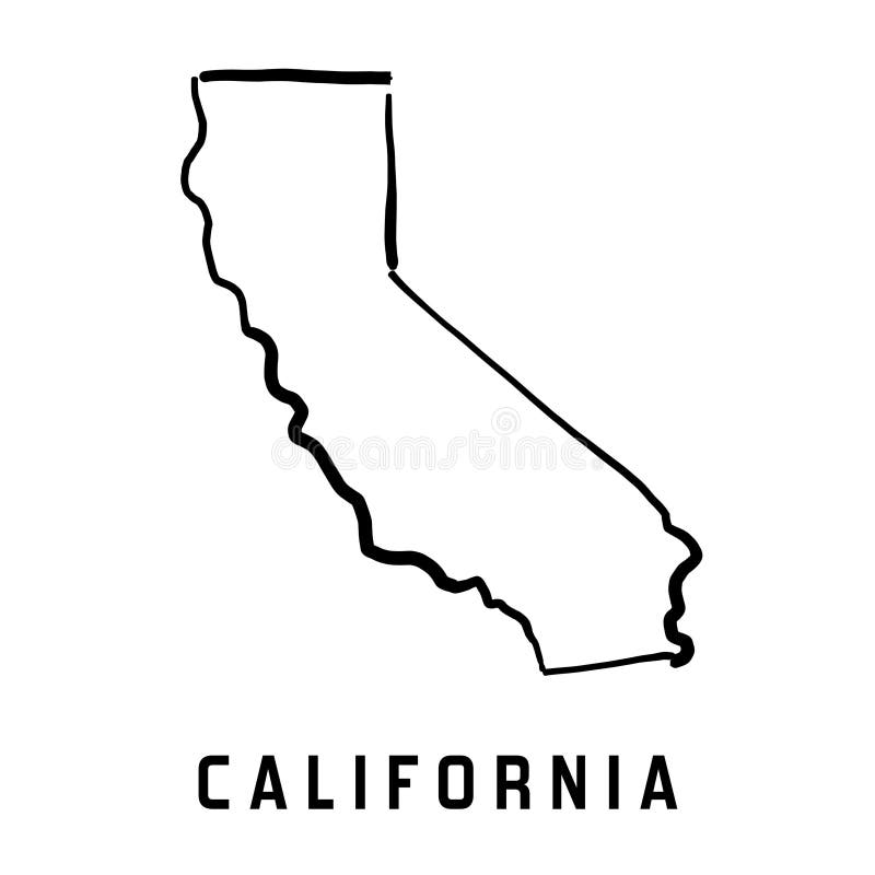 De kaartvorm van Californië