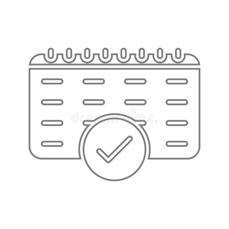 de kalenderdatum kiest o.k. vinkjepictogram goedkeurt Element van cyberveiligheid voor mobiel concept en webtoepassingenpictogram vector illustratie de kalenderdatum kiest o.k. vinkjepictogram goedkeurt Element van cyberveiligheid voor mobiel concept en webtoepassingenpictogram vector illustratie
