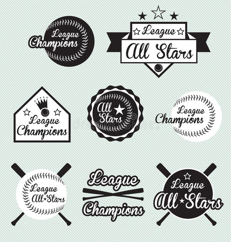 De Kampioen van de Liga van het honkbal en Alle Etiketten van de Ster
