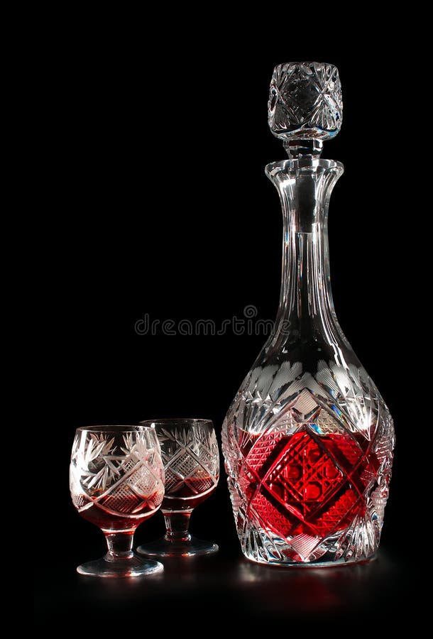 De karaf van het kristal stock foto De karaf van het kristal stock foto