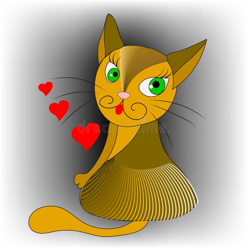 De kat van het beeldverhaal Vector illustratie Abstract hand getrokken kleurrijk decoratief ontwerp Sierkatje in stammen etnische royalty-vrije illustratie De kat van het beeldverhaal Vector illustratie Abstract hand getrokken kleurrijk decoratief ontwerp Sierkatje in stammen etnische royalty-vrije illustratie