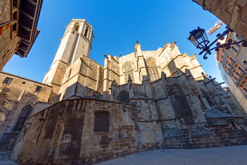 De Kathedraal van Barcelona stock fotografie De Kathedraal van Barcelona stock fotografie