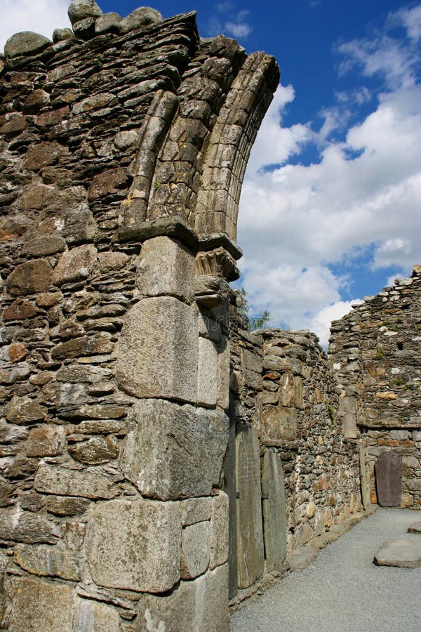 The Glendalough Cathedral, County Wicklow, Ireland. The Glendalough Cathedral, County Wicklow, Ireland