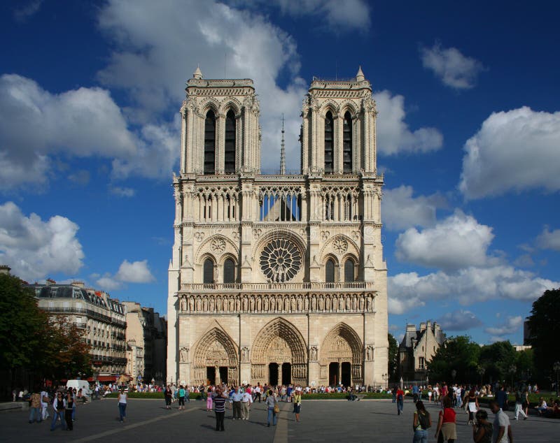 De Kathedraal van Notre Dame, Parijs royalty-vrije stock afbeelding De Kathedraal van Notre Dame, Parijs royalty-vrije stock afbeelding