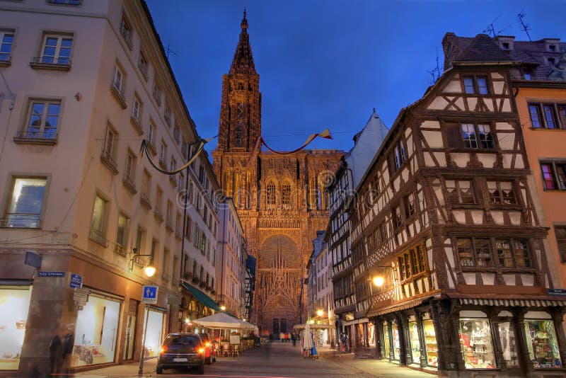 De Kathedraal van Straatsburg, Frankrijk royalty-vrije stock foto De Kathedraal van Straatsburg, Frankrijk royalty-vrije stock foto