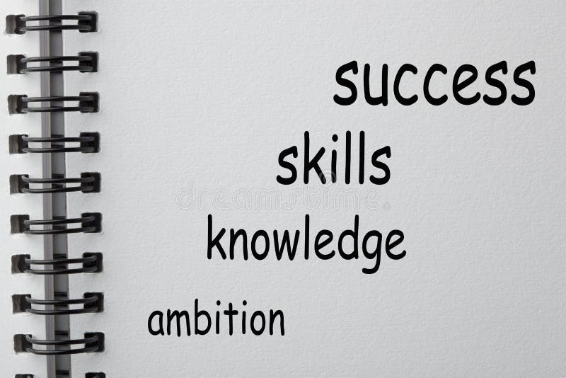 De Kennisambitie van succesvaardigheden stock afbeelding De Kennisambitie van succesvaardigheden stock afbeelding