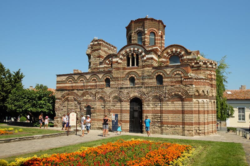 De Kerk van Christus Pantocrator in oude stad van Nessebar, Bulgarije royalty-vrije stock foto De Kerk van Christus Pantocrator in oude stad van Nessebar, Bulgarije royalty-vrije stock foto