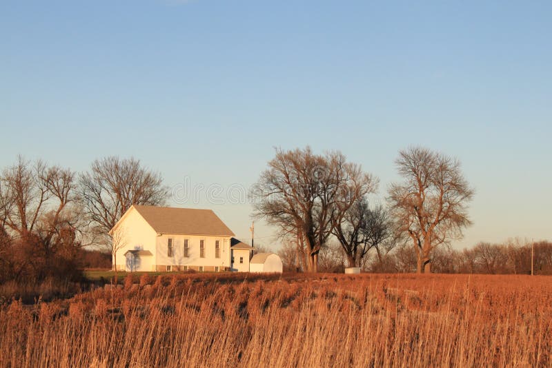 Small country church in the middle of a field. Small country church in the middle of a field