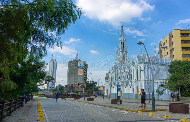 De Kerk van La Ermita in Cali, Colombia royalty-vrije stock foto De Kerk van La Ermita in Cali, Colombia royalty-vrije stock foto