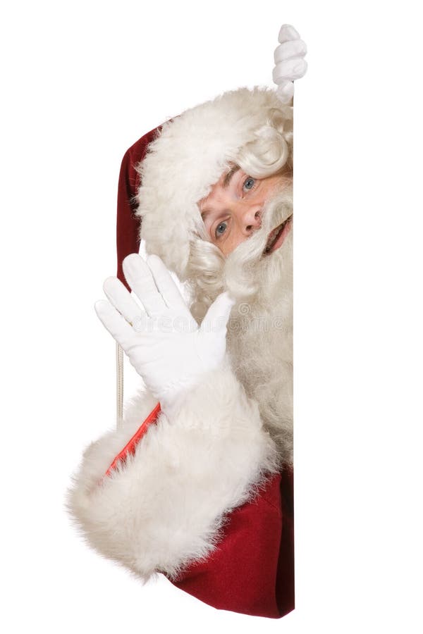 De Kerstman zegt hallo royalty-vrije stock afbeeldingen