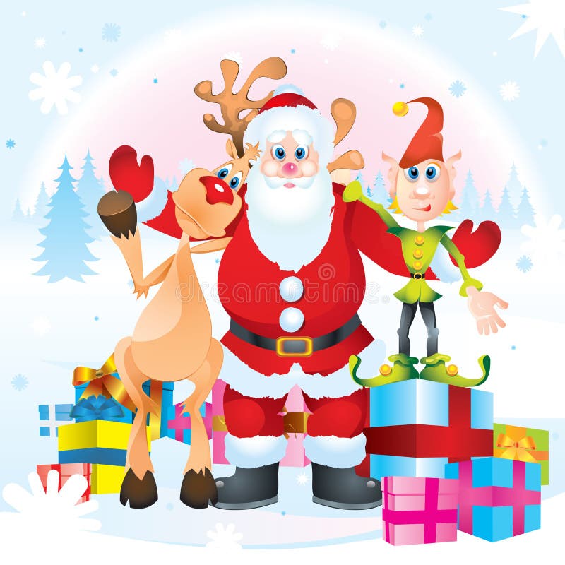 De Kerstman, Rudolph en Elf