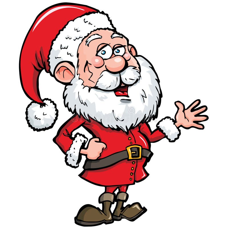 De Kerstman van het beeldverhaal met een witte baard royalty-vrije illustratie De Kerstman van het beeldverhaal met een witte baard royalty-vrije illustratie