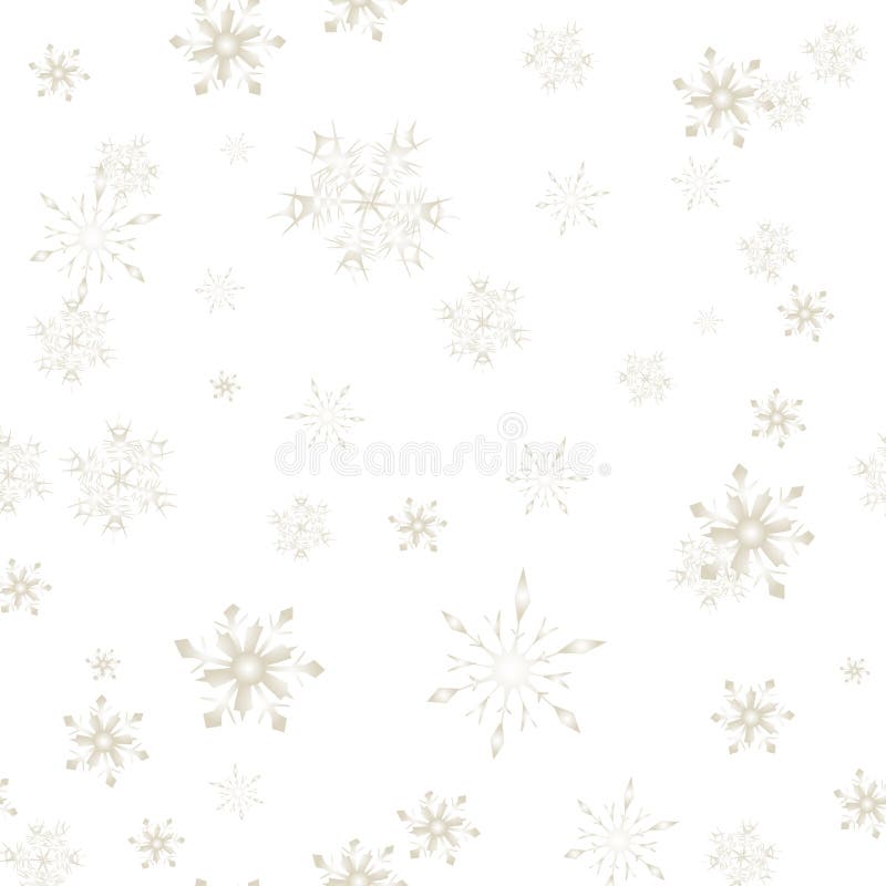 De Kerstmissneeuw schilfert naadloos geïsoleerd patroon af stock illustratie De Kerstmissneeuw schilfert naadloos geïsoleerd patroon af stock illustratie