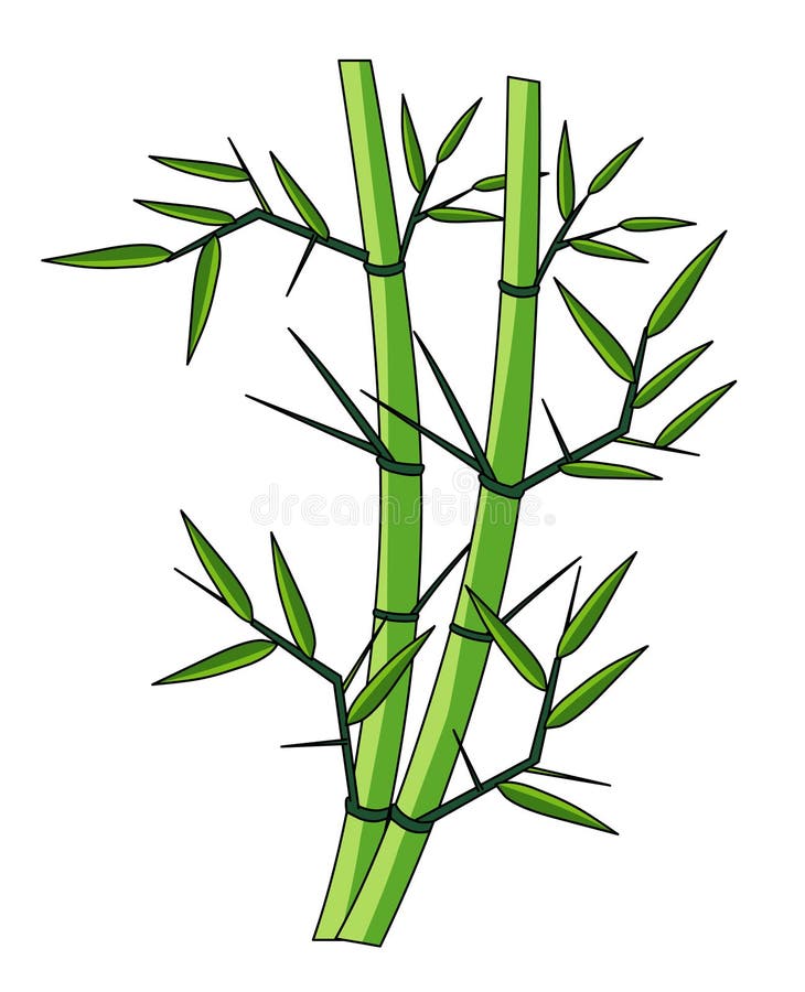De kiezersillustratie van de bamboeboom Het beeldvector van de bamboevoorraad vector illustratie De kiezersillustratie van de bamboeboom Het beeldvector van de bamboevoorraad vector illustratie