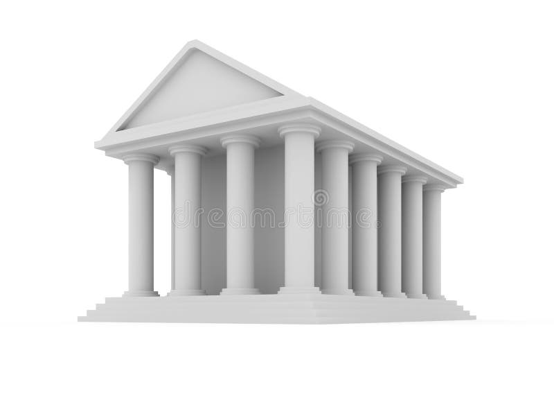 Greek classic building high detailed 3d vector. Greek classic building high detailed 3d vector