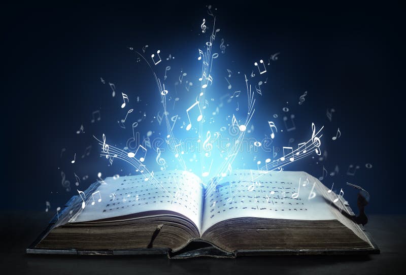 Classical Symphony Shines With Musical Notes From An Ancient Book Of Songs. Classical Symphony Shines With Musical Notes From An Ancient Book Of Songs