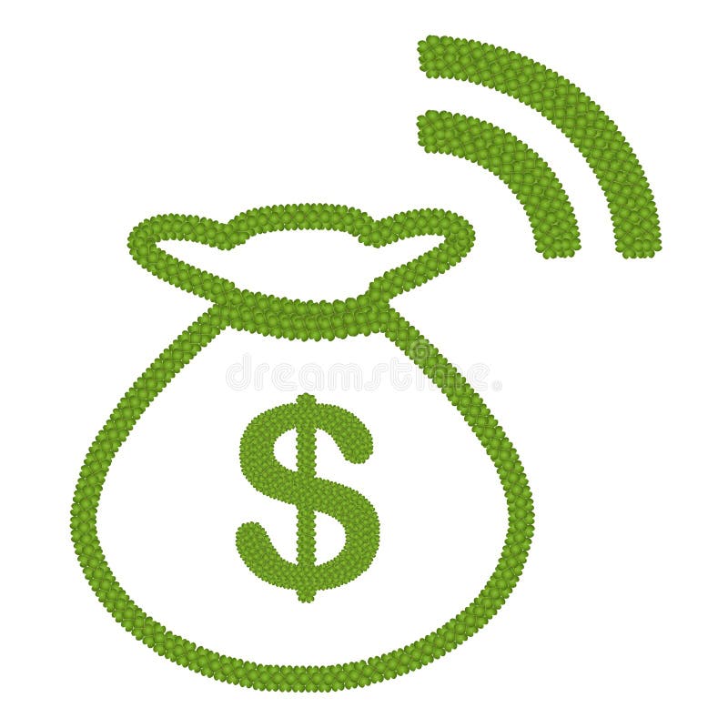 De Klaver van vier Blad van het Teken van de Dollar in de Zak RSS van het Geld royalty-vrije illustratie De Klaver van vier Blad van het Teken van de Dollar in de Zak RSS van het Geld royalty-vrije illustratie
