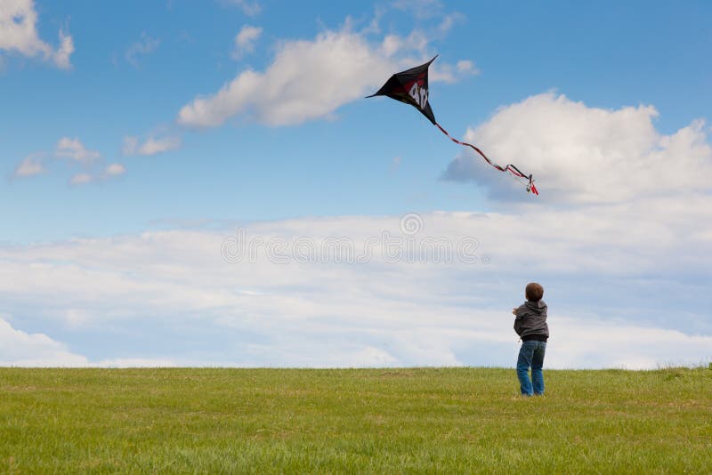 De Jongen Met Een Vlieger Foto - of recreatie, jongen: 26531274
