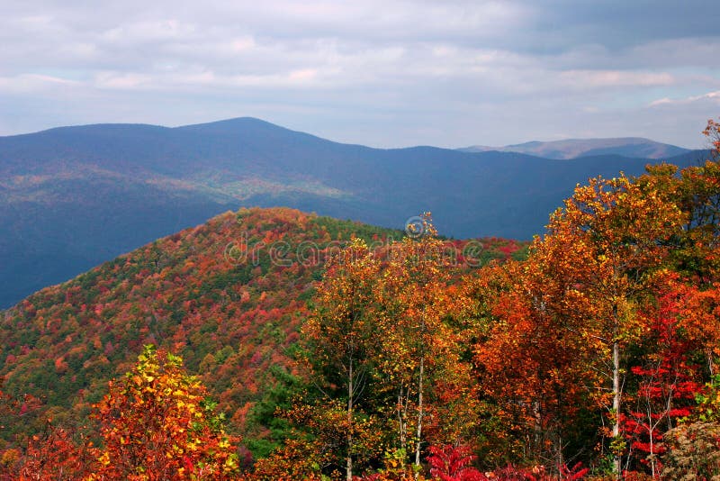 View off Fort Mountain Georgia with fall color. View off Fort Mountain Georgia with fall color