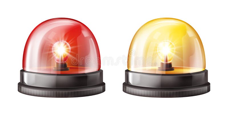De kleur van het sirenealarm steekt 3D vectorillustratie aan royalty-vrije illustratie De kleur van het sirenealarm steekt 3D vectorillustratie aan royalty-vrije illustratie