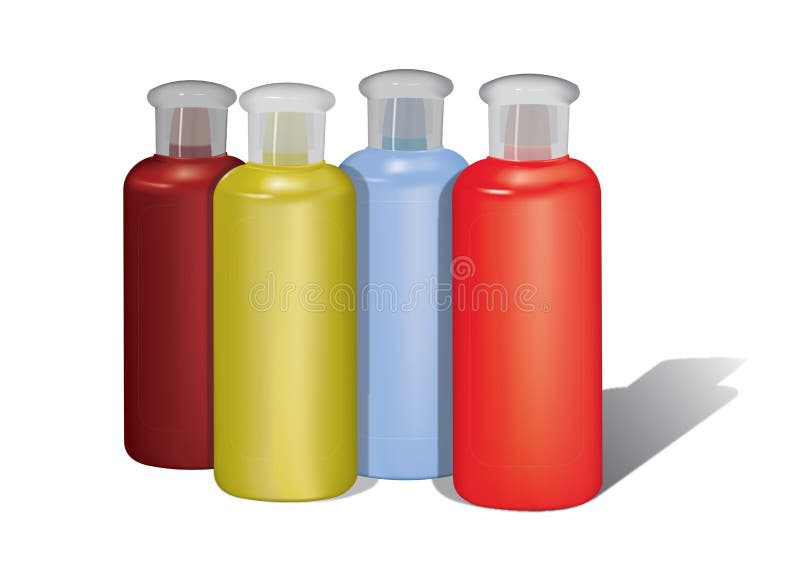 Shampoekleuren stock illustratie
