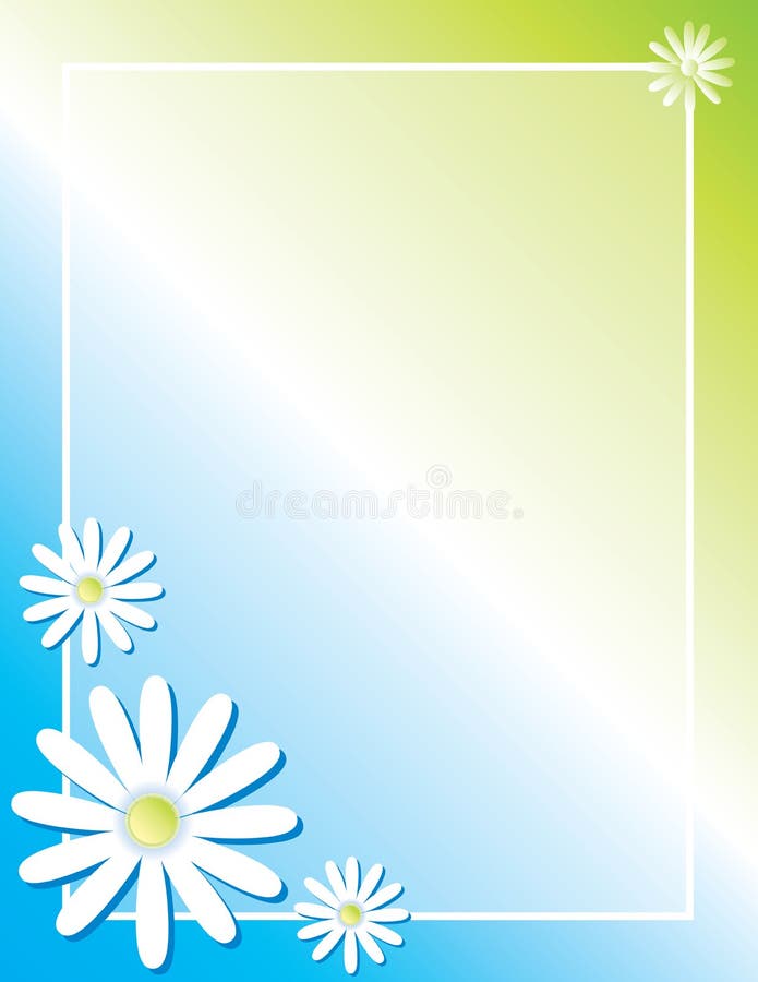 De kleurrijke Lente Daisy Border Background voor Affiche stock illustratie De kleurrijke Lente Daisy Border Background voor Affiche stock illustratie