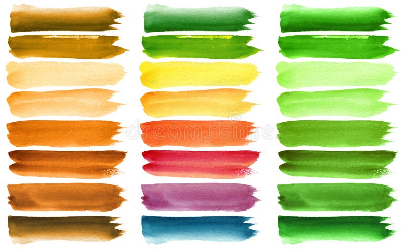 Kleurrijke aquarel penseelstreken royalty-vrije stock fotografie