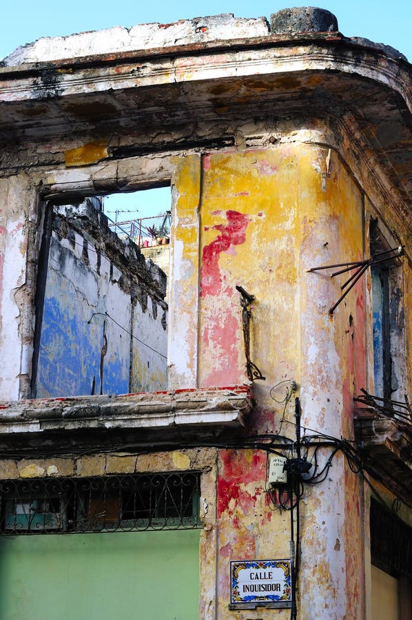 De kleurrijke voorzijde van Havana stock foto De kleurrijke voorzijde van Havana stock foto