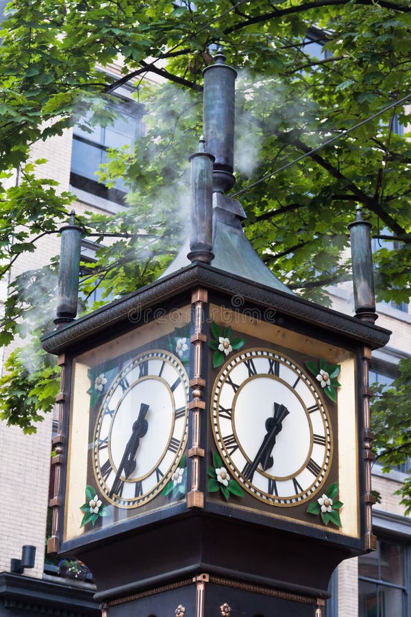 De Klok van het gas in Gastown Vancouver stock afbeeldingen De Klok van het gas in Gastown Vancouver stock afbeeldingen