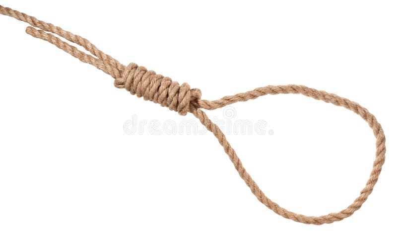 de knoop van de beul op dikke geïsoleerde die jutekabel wordt gebonden royalty-vrije stock afbeeldingen de knoop van de beul op dikke geïsoleerde die jutekabel wordt gebonden royalty-vrije stock afbeeldingen