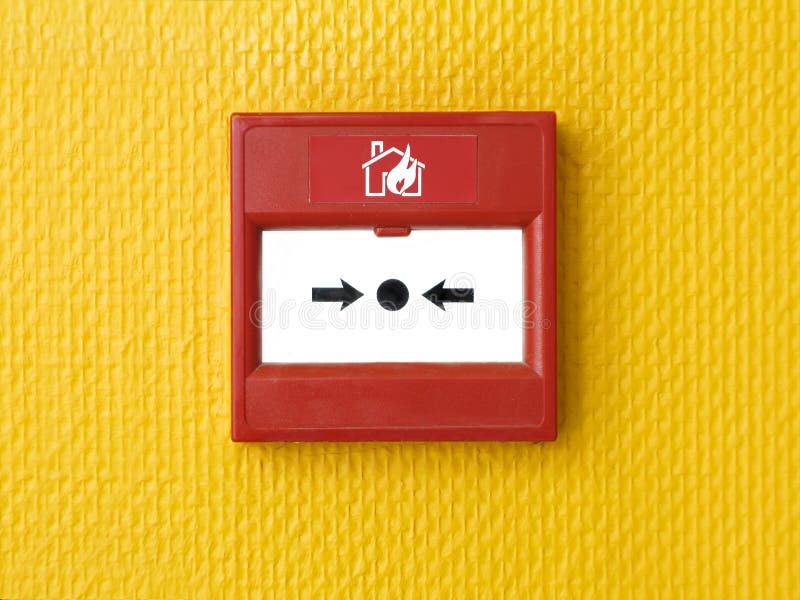 De knoop van het brandalarm stock afbeeldingen De knoop van het brandalarm stock afbeeldingen