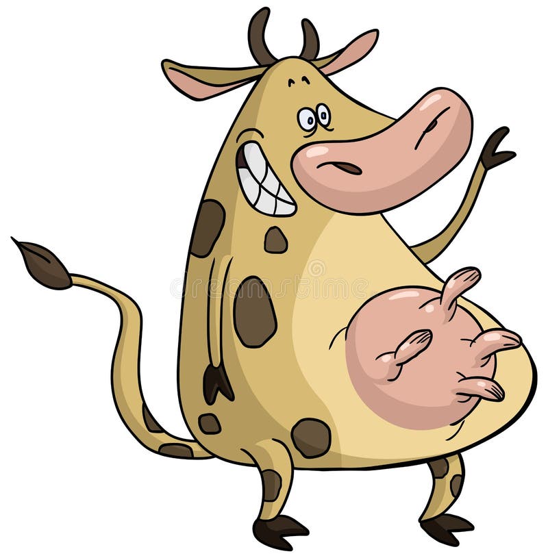 De koe van het beeldverhaal vector illustratie De koe van het beeldverhaal vector illustratie