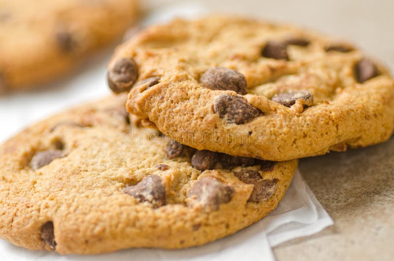 De Koekjes van de Chocoladeschilfer royalty-vrije stock fotografie De Koekjes van de Chocoladeschilfer royalty-vrije stock fotografie