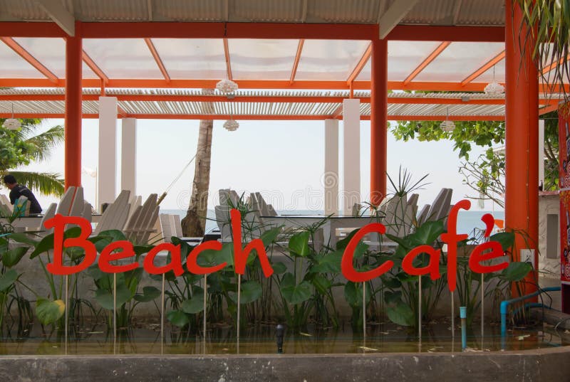 De koffie van het strand stock foto's De koffie van het strand stock foto's