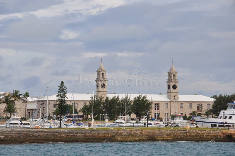 De Koninklijke Marinewerf in de Bermudas royalty-vrije stock fotografie De Koninklijke Marinewerf in de Bermudas royalty-vrije stock fotografie