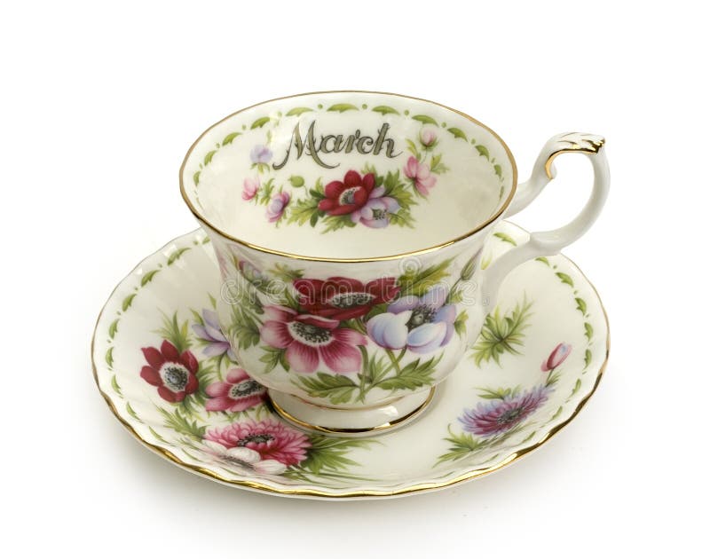 Cup and Saucer - Month of March. Cup and Saucer - Month of March