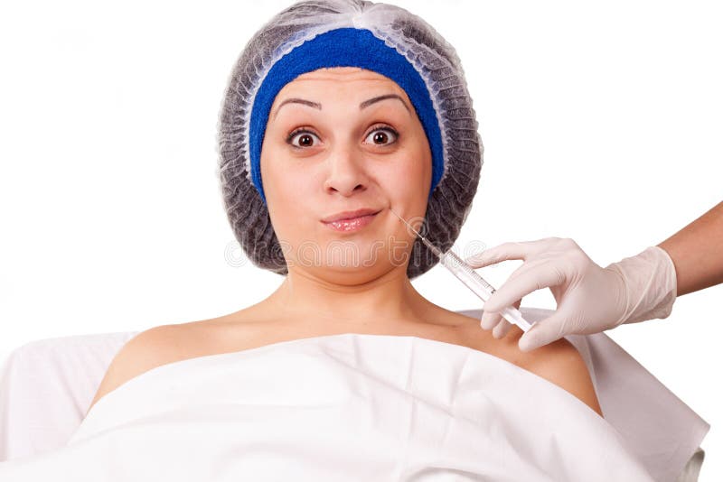 De kosmetische injecties van procedureBotox stock afbeelding De kosmetische injecties van procedureBotox stock afbeelding