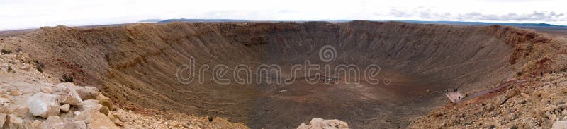 De krater van de meteoor stock fotografie De krater van de meteoor stock fotografie