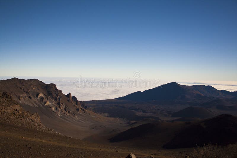 De krater van Haleakala, Maui Hawaï