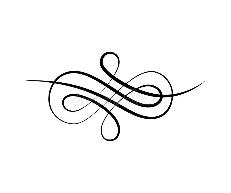 De krul, Swirly-lijn, Filigraan bloeit ontwerp Padedecoratie, Huwelijk, Chtistmas-kaart Sier patroon Vector stock illustratie De krul, Swirly-lijn, Filigraan bloeit ontwerp Padedecoratie, Huwelijk, Chtistmas-kaart Sier patroon Vector stock illustratie