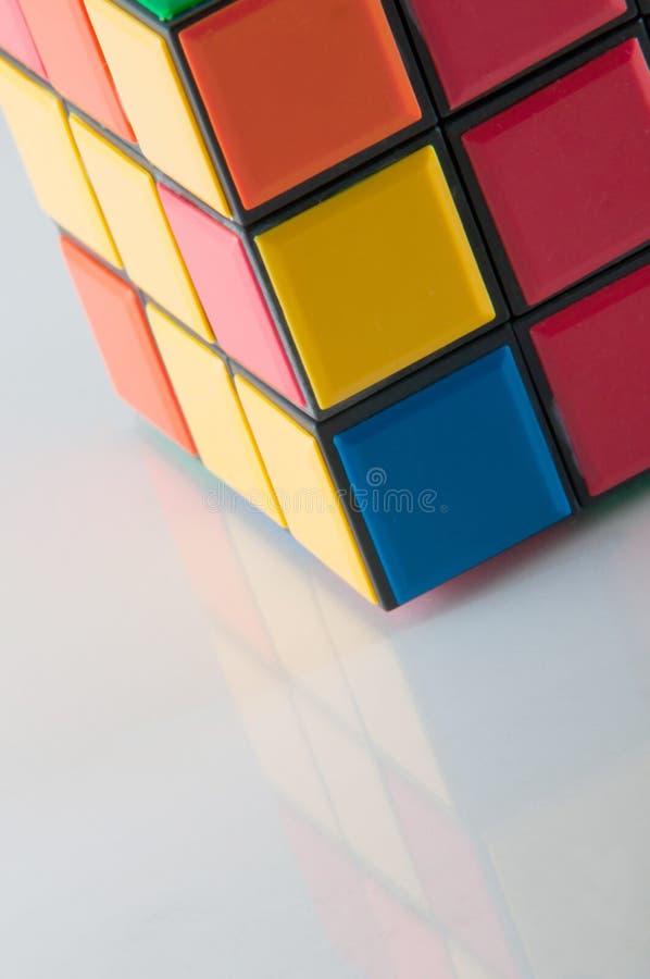 De kubus van Scrambled rubik stock foto's De kubus van Scrambled rubik stock foto's