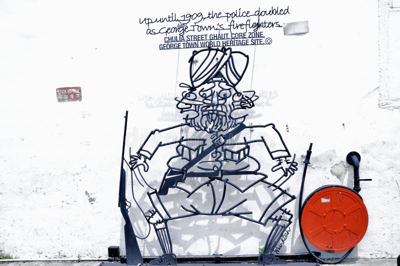 De Kunst “Double Role†van de Penangstraat royalty-vrije stock foto De Kunst “Double Role†van de Penangstraat royalty-vrije stock foto