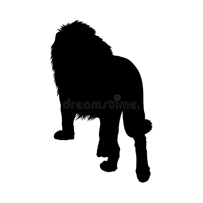De kunst van de het silhouet? klem van de leeuw van koning van bos vector illustratie De kunst van de het silhouet? klem van de leeuw van koning van bos vector illustratie