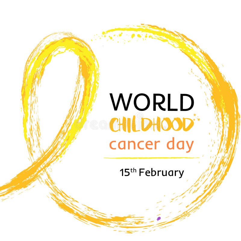 15 de l'illustration de vecteur de jour de Cancer d'enfance du monde de février Bande pour les cancéreux de jour du ` s d'enfants