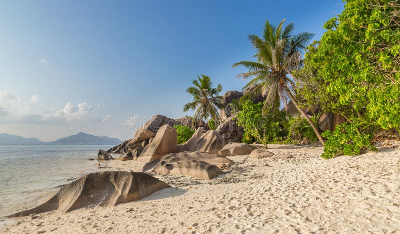 Anse Source d`Argent on La Digue Seychelles. Anse Source d`Argent on La Digue Seychelles.