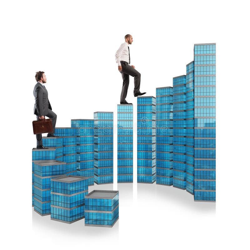 De ladder van succes stock fotografie De ladder van succes stock fotografie